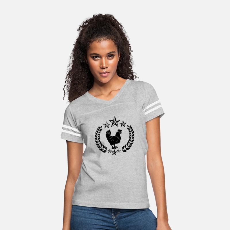 Black chicken in laurel wreath