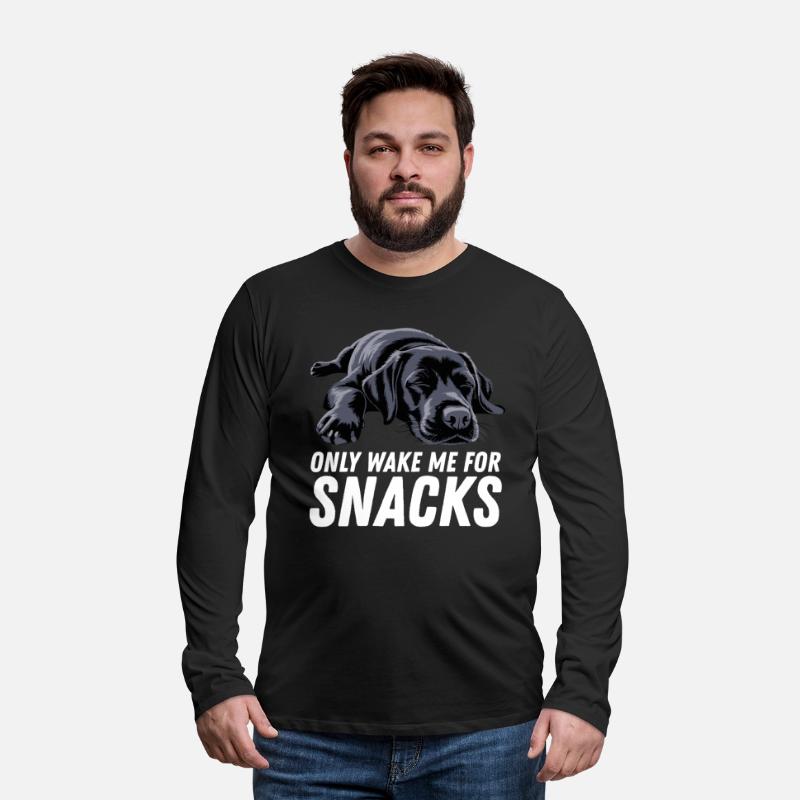 Black Labrador Dog Only Wake Me For Snacks