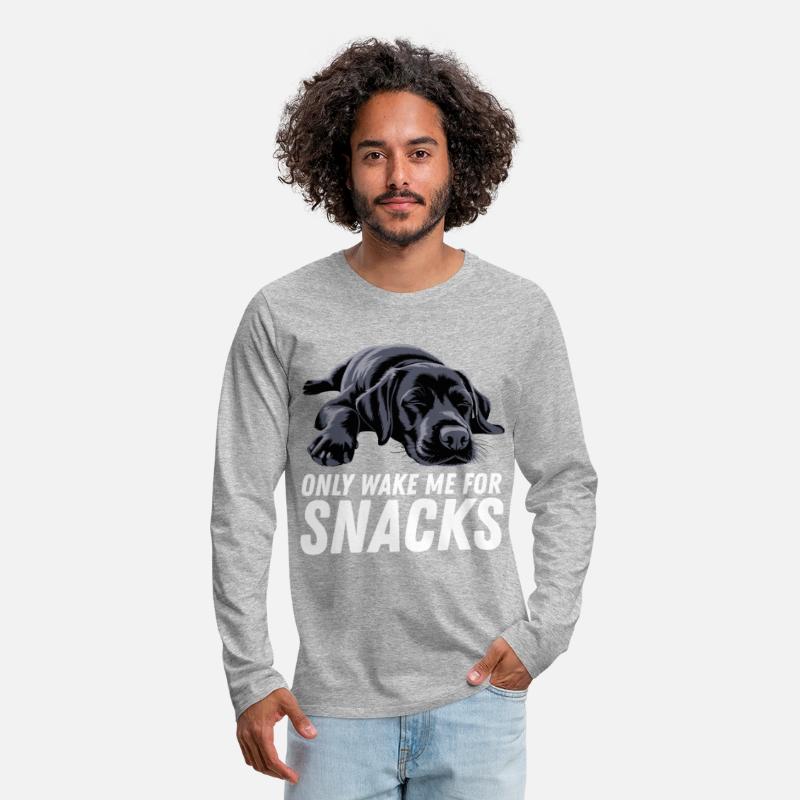 Black Labrador Dog Only Wake Me For Snacks