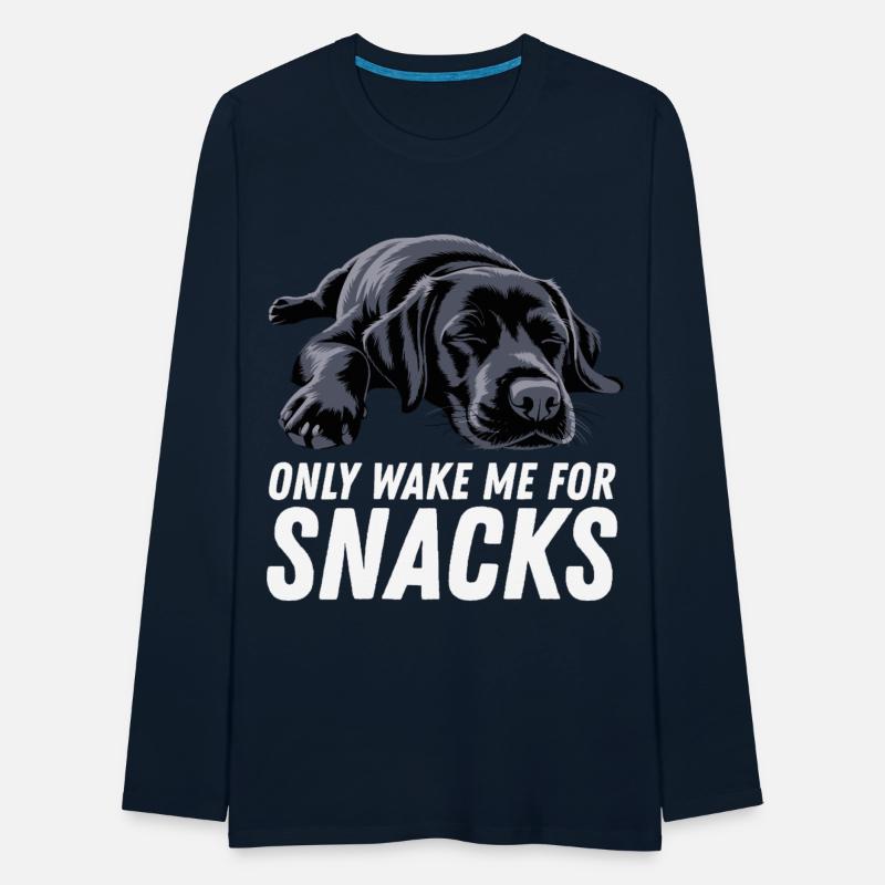Black Labrador Dog Only Wake Me For Snacks