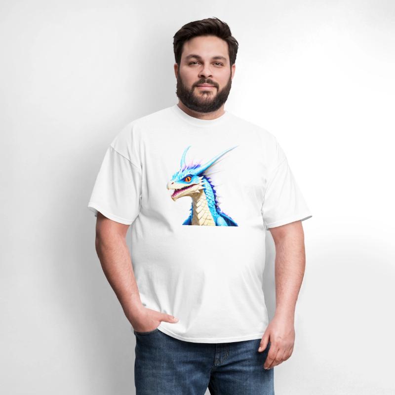 Blue Wyvern with Fierce Expression