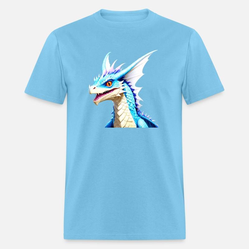 Blue Wyvern with Fierce Expression