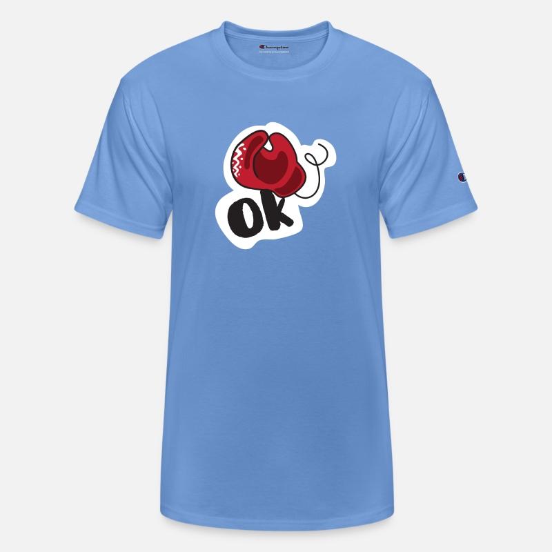 Boxing glove and phrase: OK!