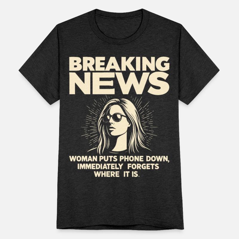 Breaking News: Woman Puts Phone Down