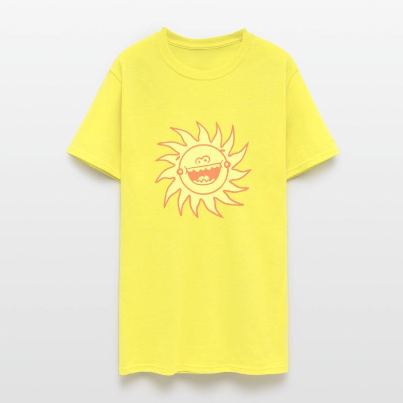 Bright Sun Funny Happy Face Smile Comic Cartoon