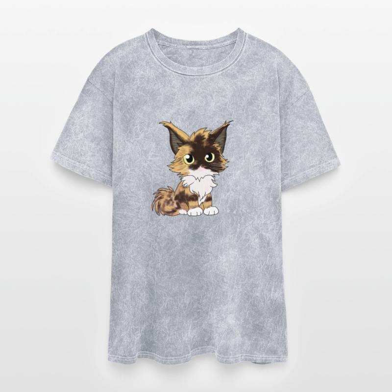 Brown black Maine longhair cat