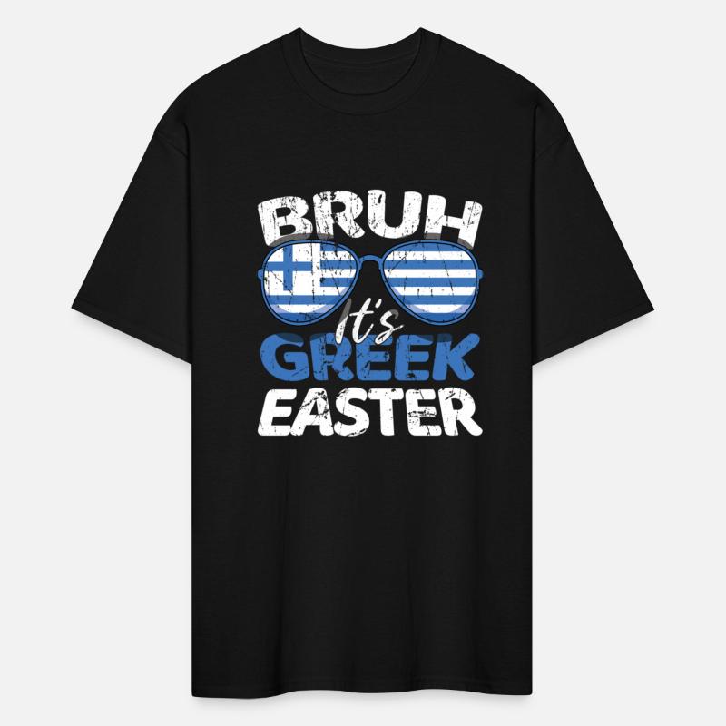 Bruh It's Greek Easter Greece Flag Funny Easter