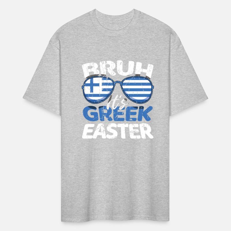 Bruh It's Greek Easter Greece Flag Funny Easter