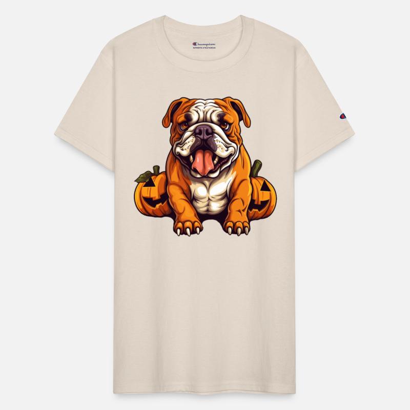 Bulldog Dog Pumpkin Lazy Halloween Party Costume