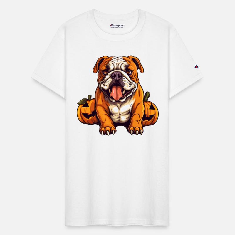 Bulldog Dog Pumpkin Lazy Halloween Party Costume