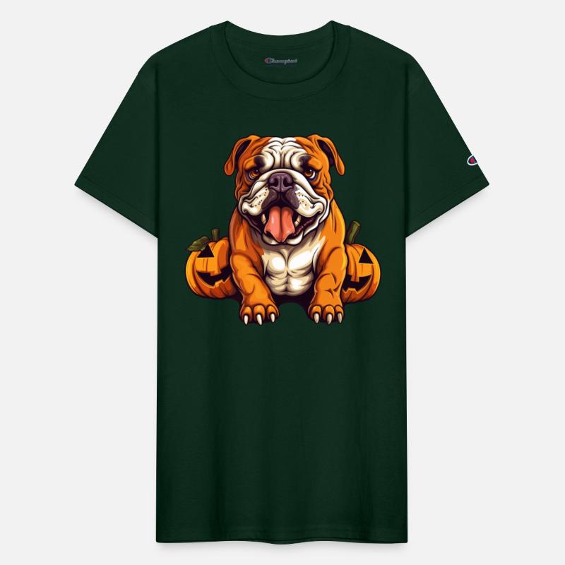 Bulldog Dog Pumpkin Lazy Halloween Party Costume
