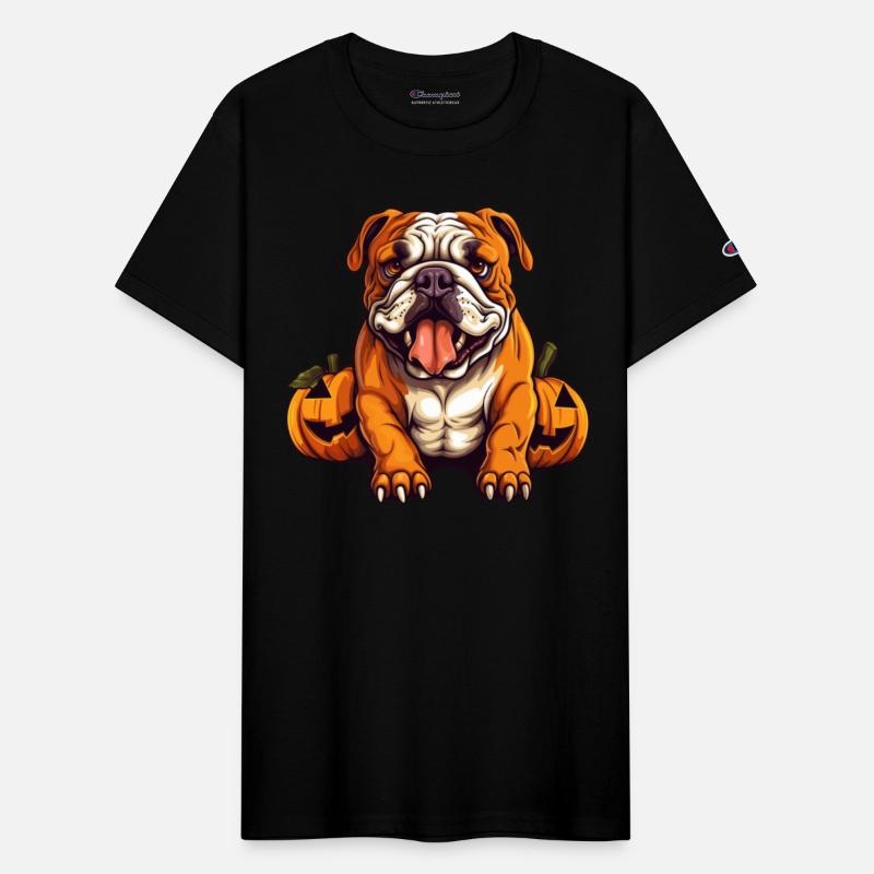 Bulldog Dog Pumpkin Lazy Halloween Party Costume
