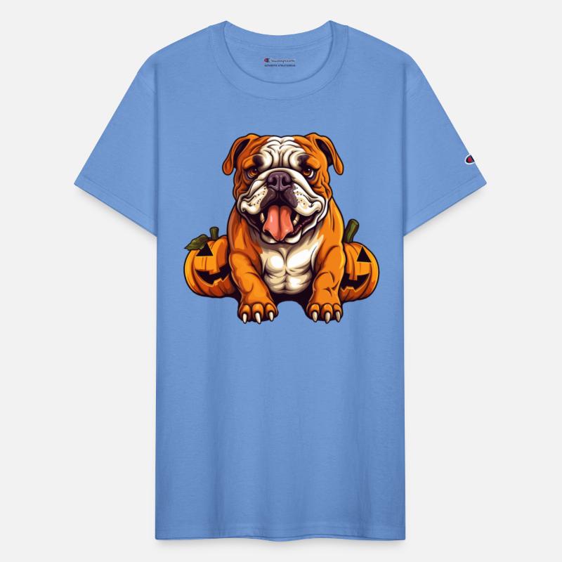 Bulldog Dog Pumpkin Lazy Halloween Party Costume