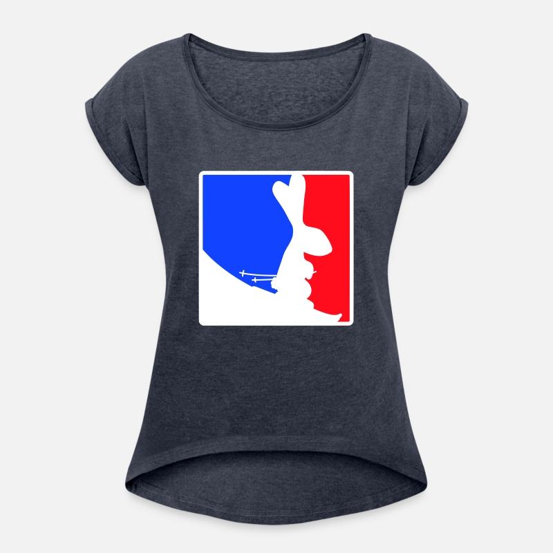 Bunny Ski Rabbit Skiing Red Blue Skiing Snow Logo