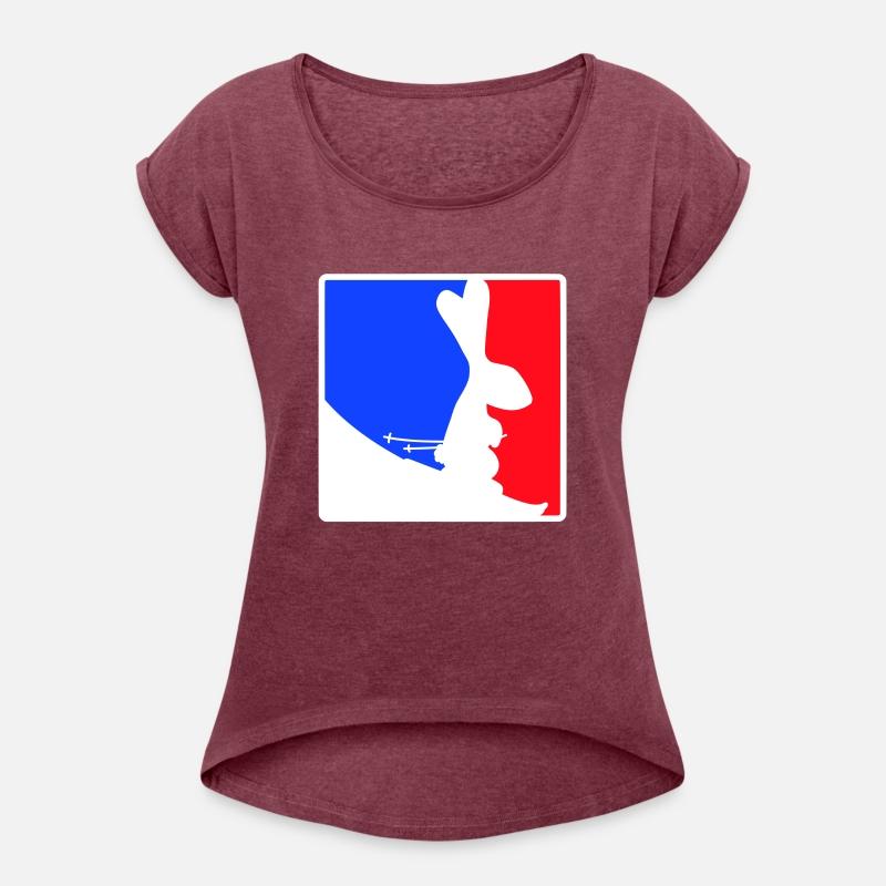 Bunny Ski Rabbit Skiing Red Blue Skiing Snow Logo