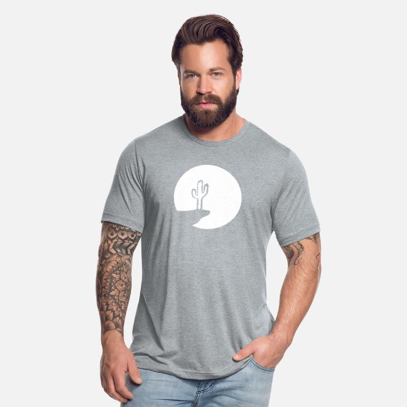 Cactus Moon Evening Mountain Cliff Night Round Sun