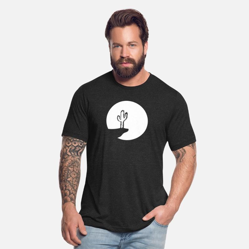 Cactus Moon Evening Mountain Cliff Night Round Sun