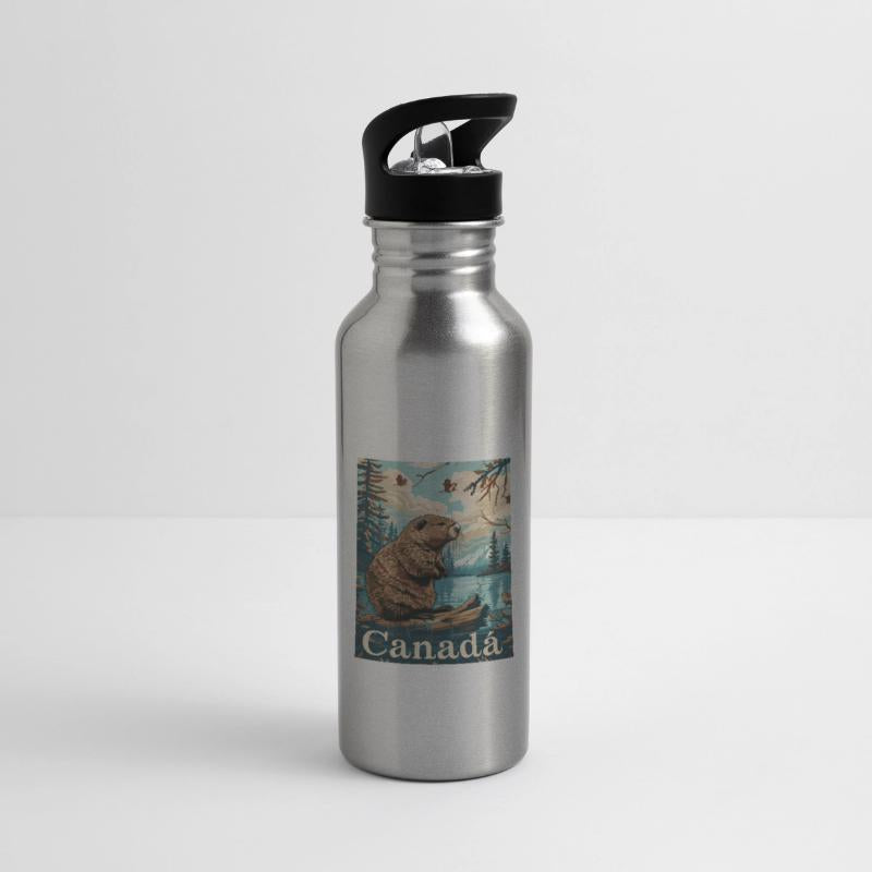 Canada Beaver Wilderness Scene with Stunning