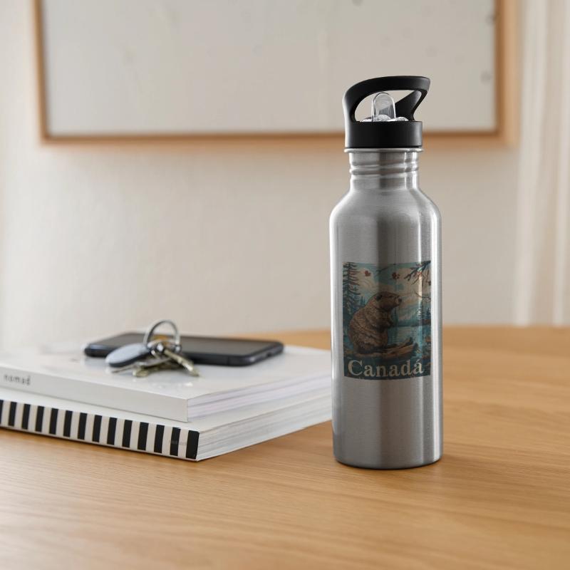 Canada Beaver Wilderness Scene with Stunning