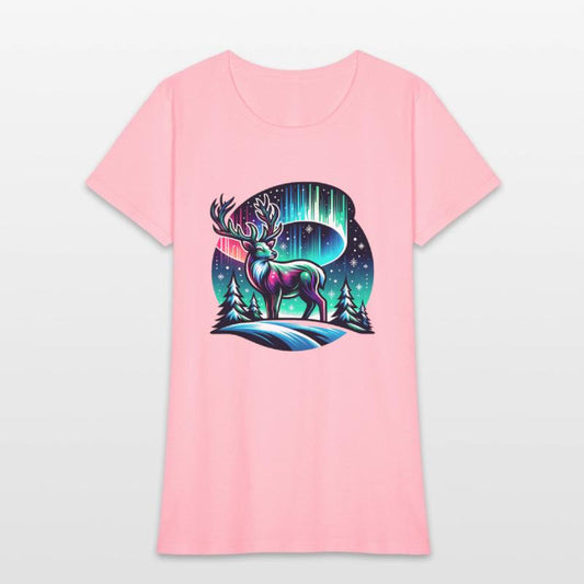 Captivating Aurora Stag Under Northern Lights