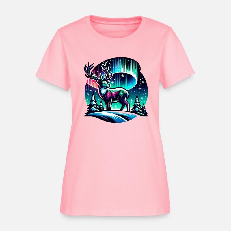 Captivating Aurora Stag Under Northern Lights