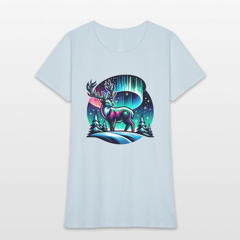 Captivating Aurora Stag Under Northern Lights