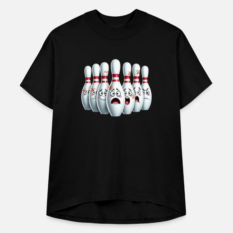 Cartoon Scared Bowling Pins Funny Sport Meme