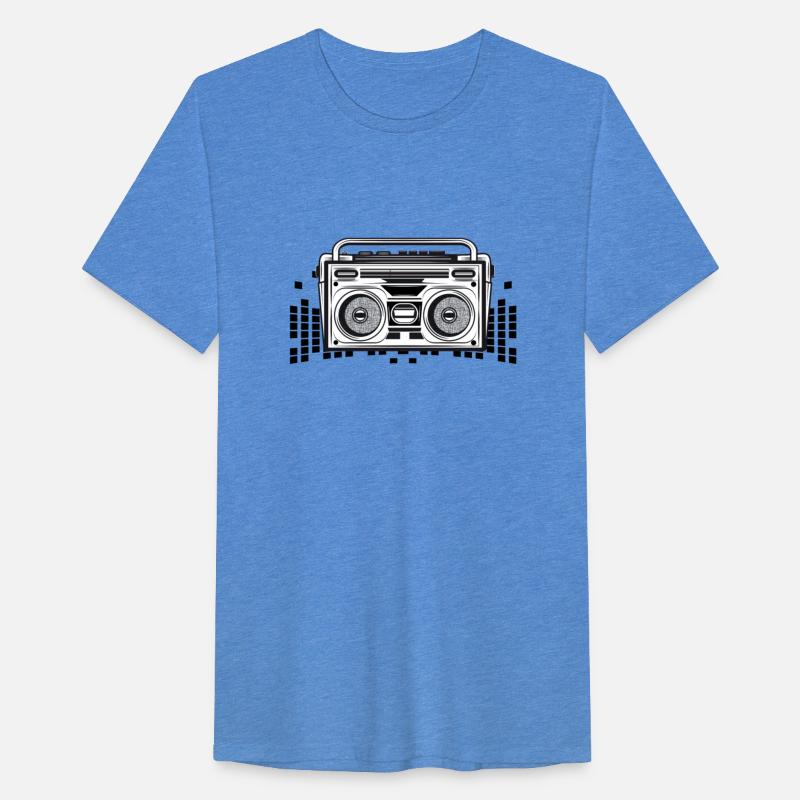 Cassette recorder in an 80s stencil look