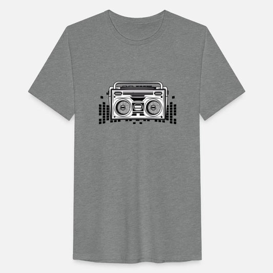 Cassette recorder in an 80s stencil look