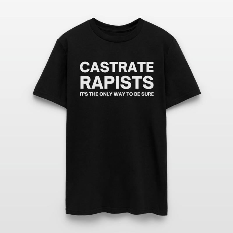 CASTRATE RAPISTS (white letters version)