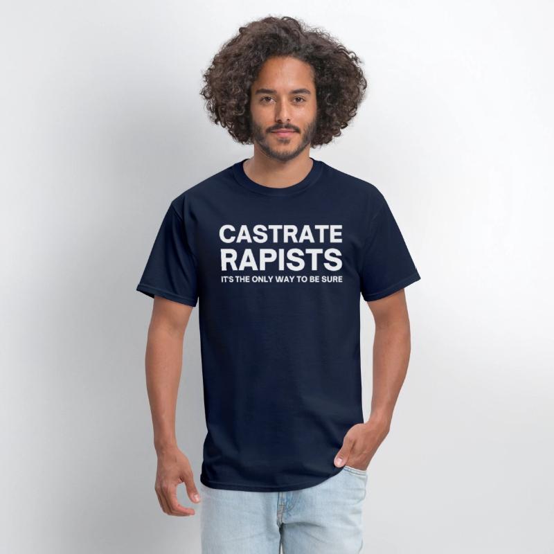 CASTRATE RAPISTS (white letters version)