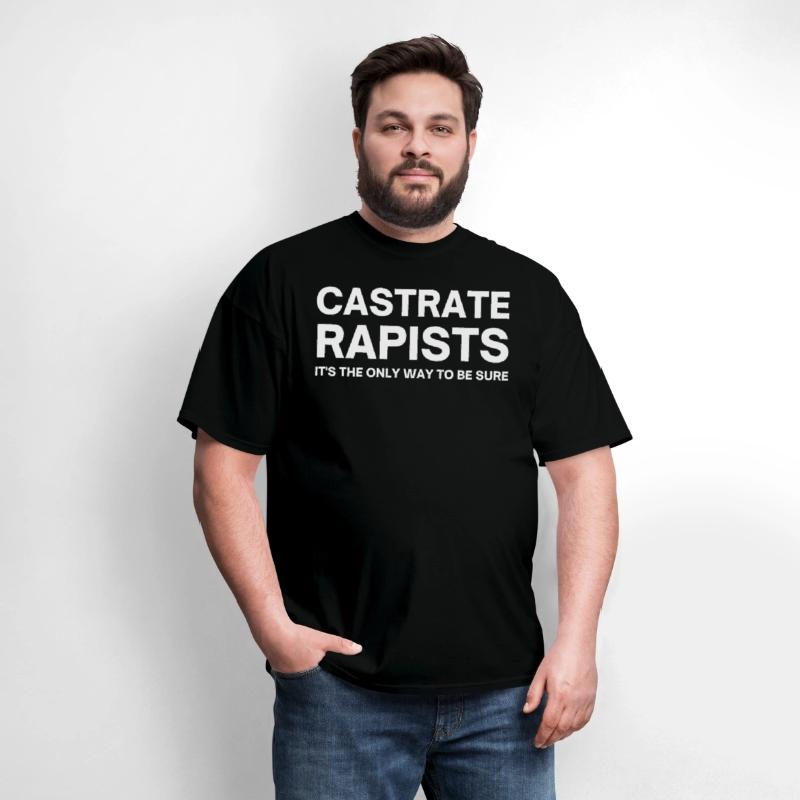 CASTRATE RAPISTS (white letters version)