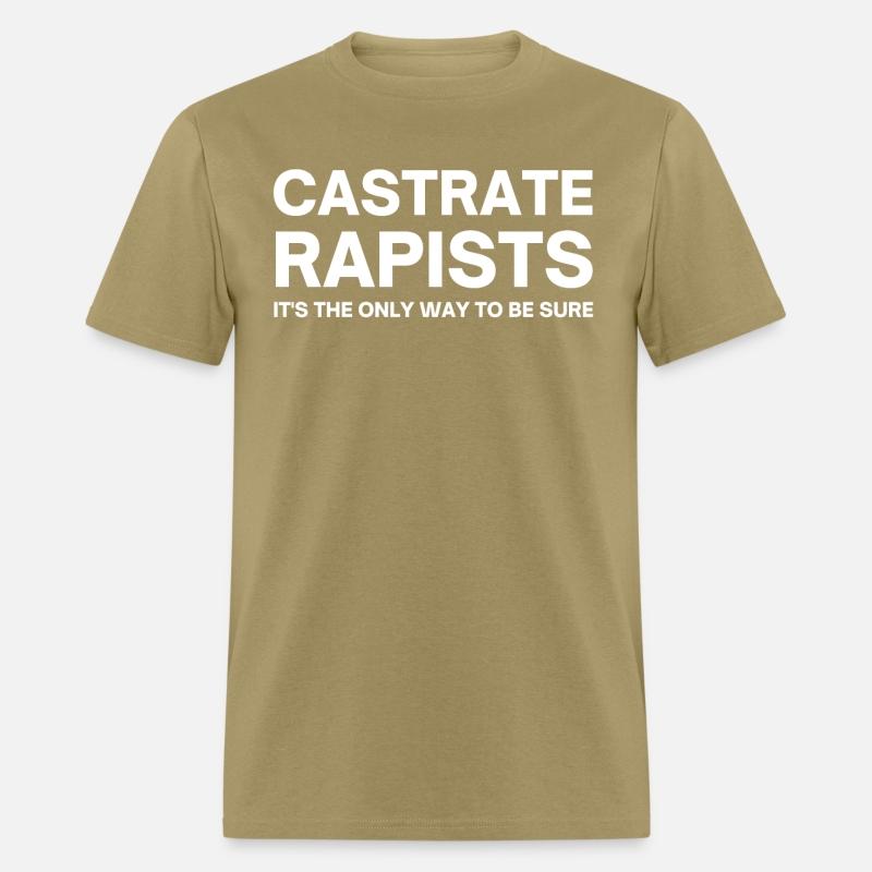CASTRATE RAPISTS (white letters version)