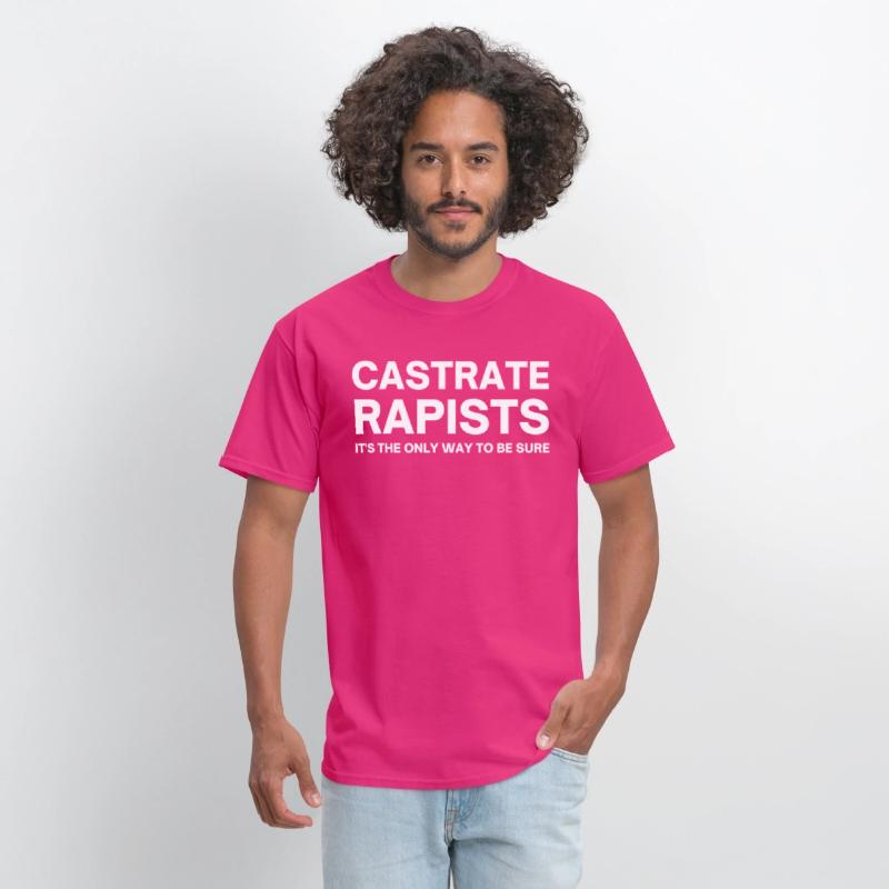 CASTRATE RAPISTS (white letters version)