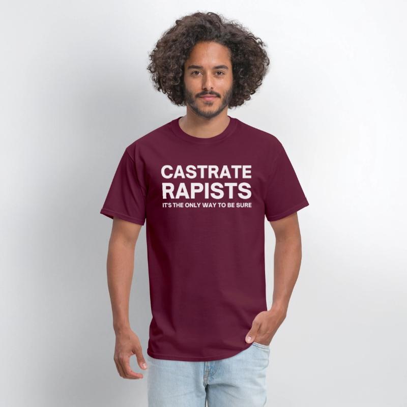 CASTRATE RAPISTS (white letters version)