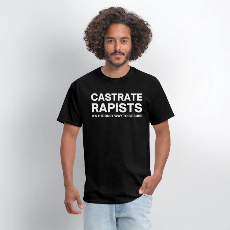 CASTRATE RAPISTS (white letters version)