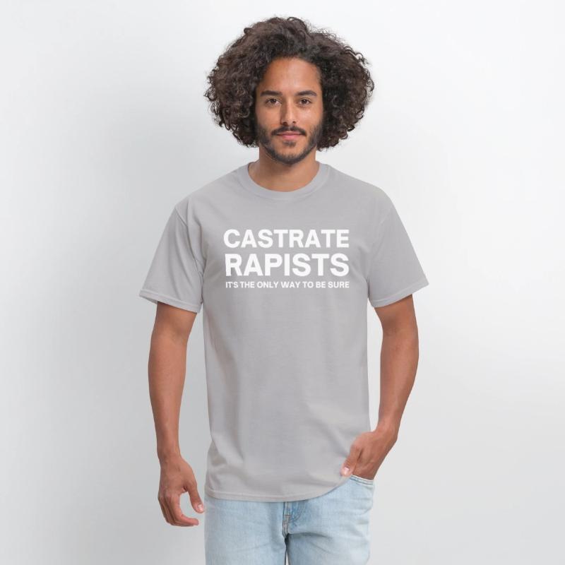 CASTRATE RAPISTS (white letters version)