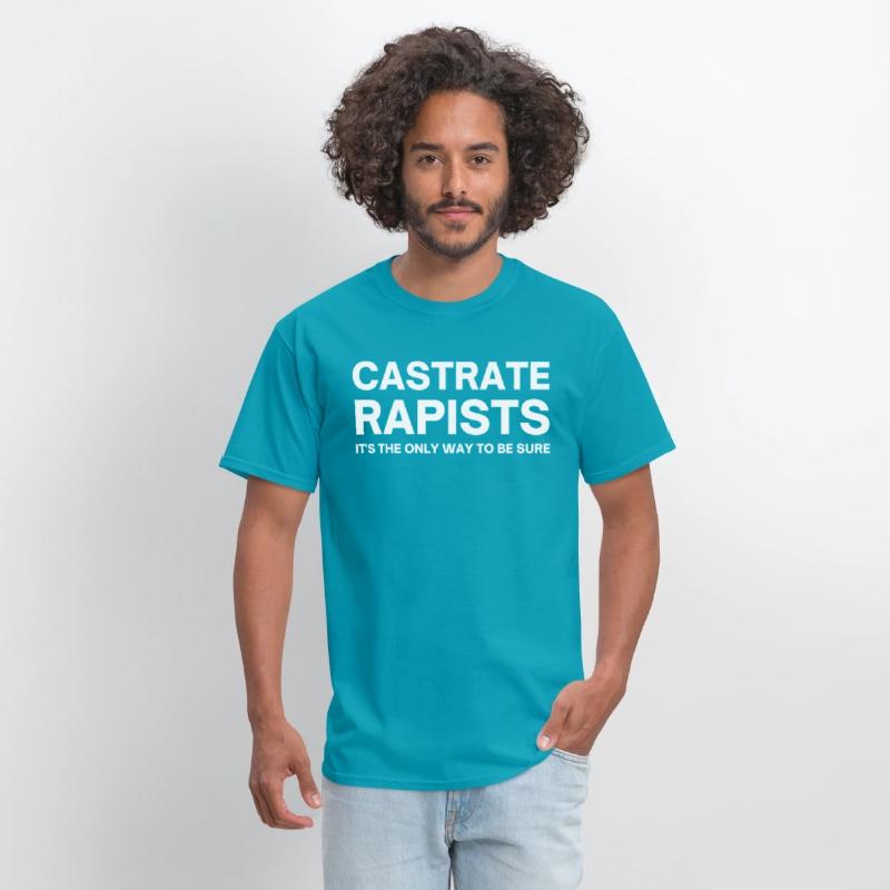 CASTRATE RAPISTS (white letters version)