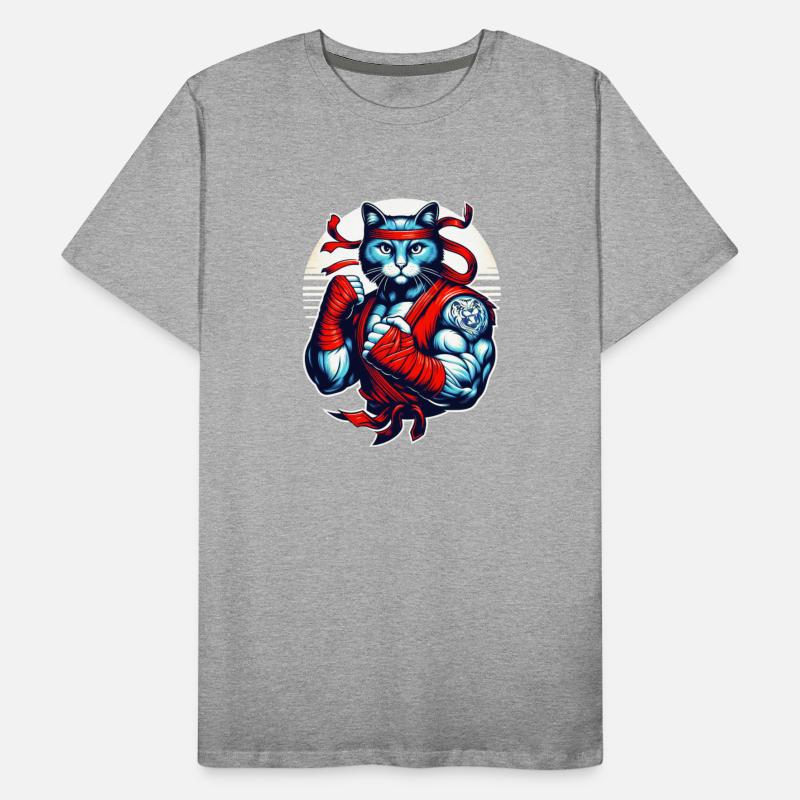 Cat Wearing a Red Bandage and Kimono