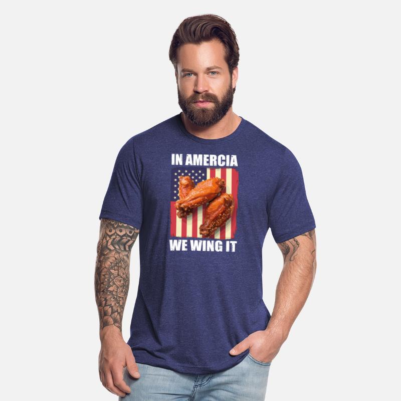 Chicken Wings USA Flag - In America We Wing It