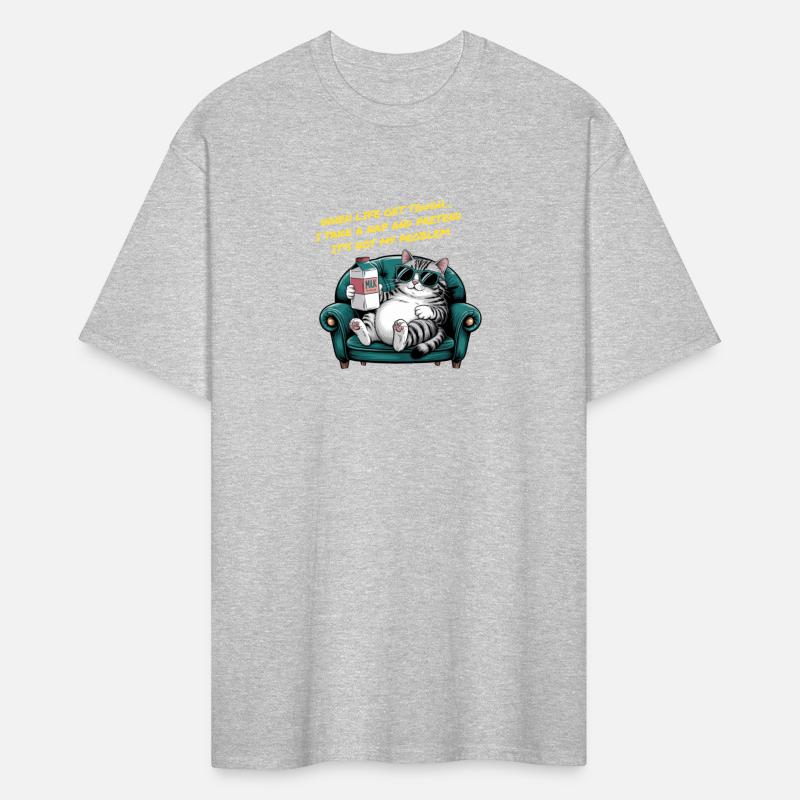 Chill Cat with Milk Cartoon - Funny Nap and Escape