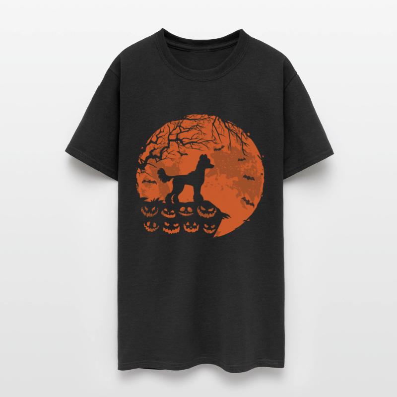 Chinese Crested And Moon Halloween Funny Dog Lover