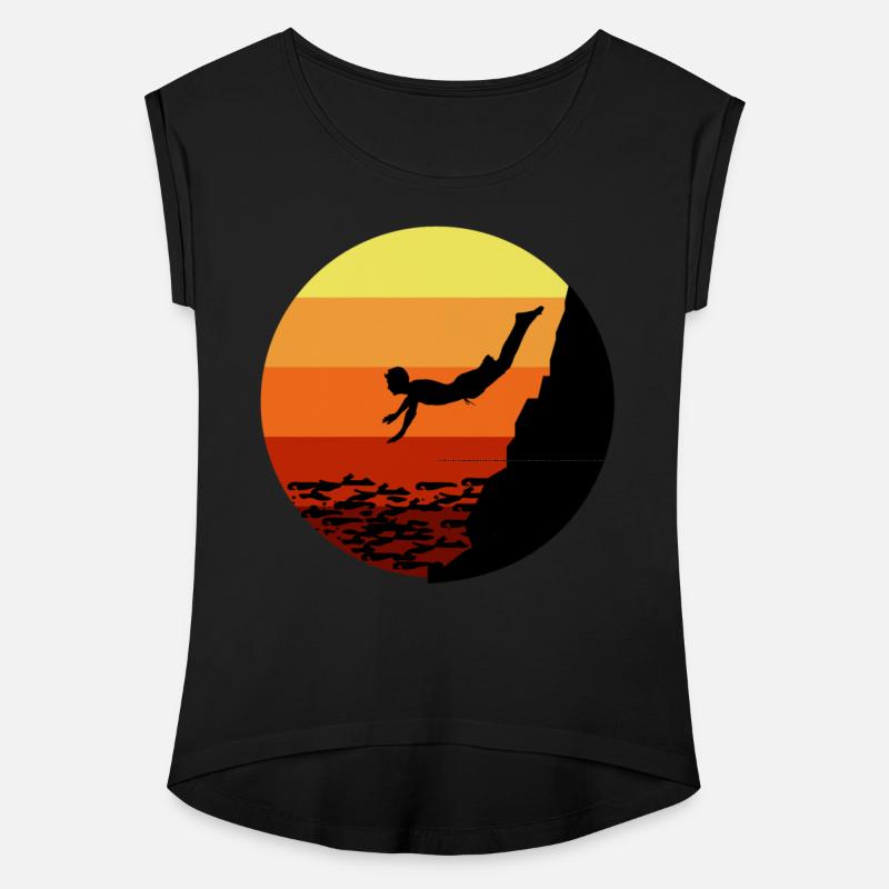 Cliff Diving Diver Base Jumping Vintage Retro