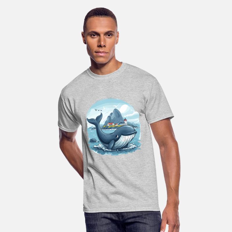 Coastal Village and Giant Whale Scandinavia