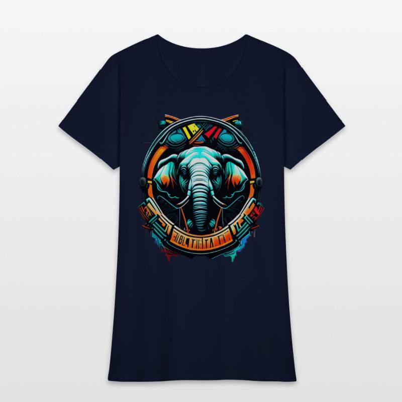 Colorful elephant face