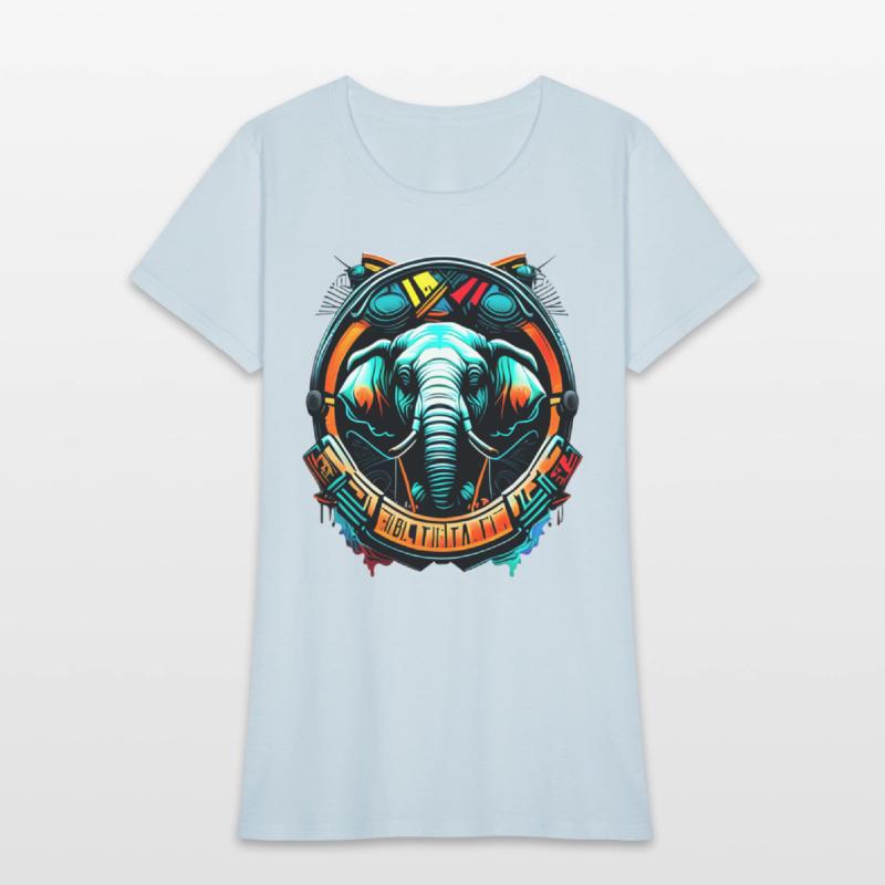 Colorful elephant face