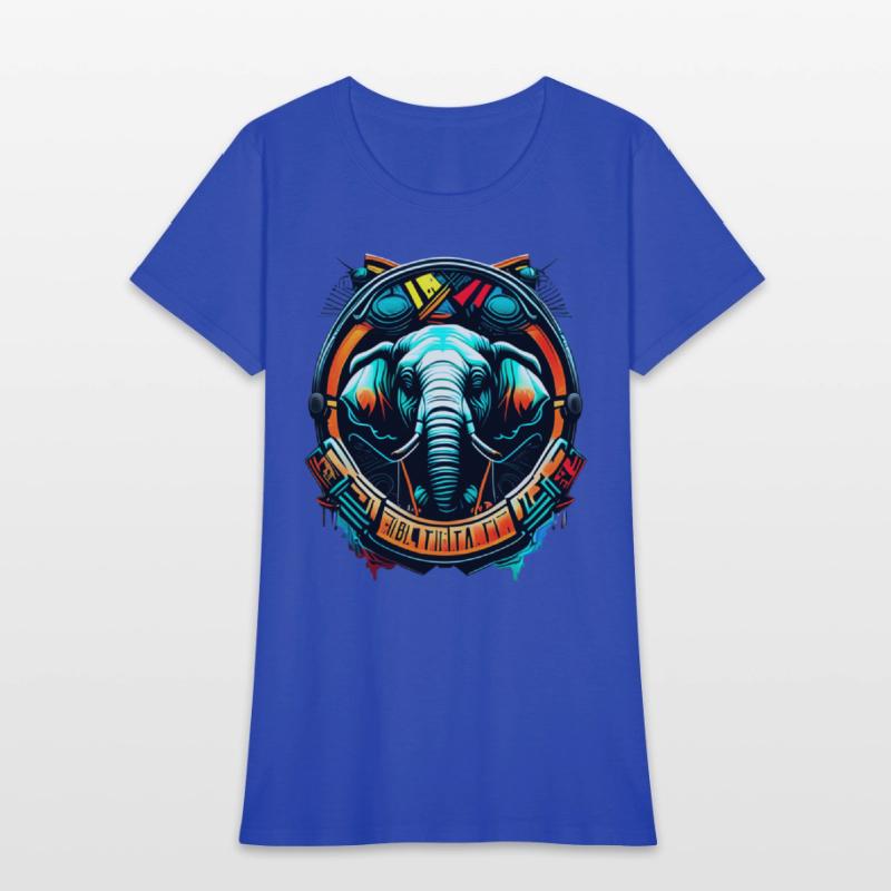 Colorful elephant face