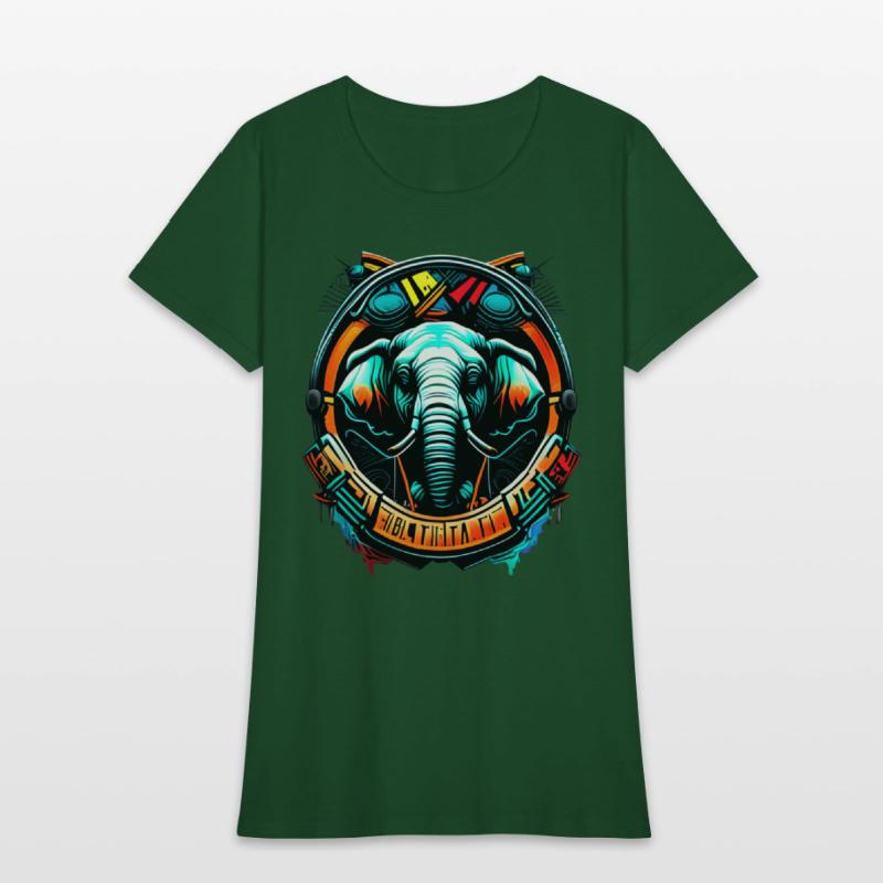 Colorful elephant face