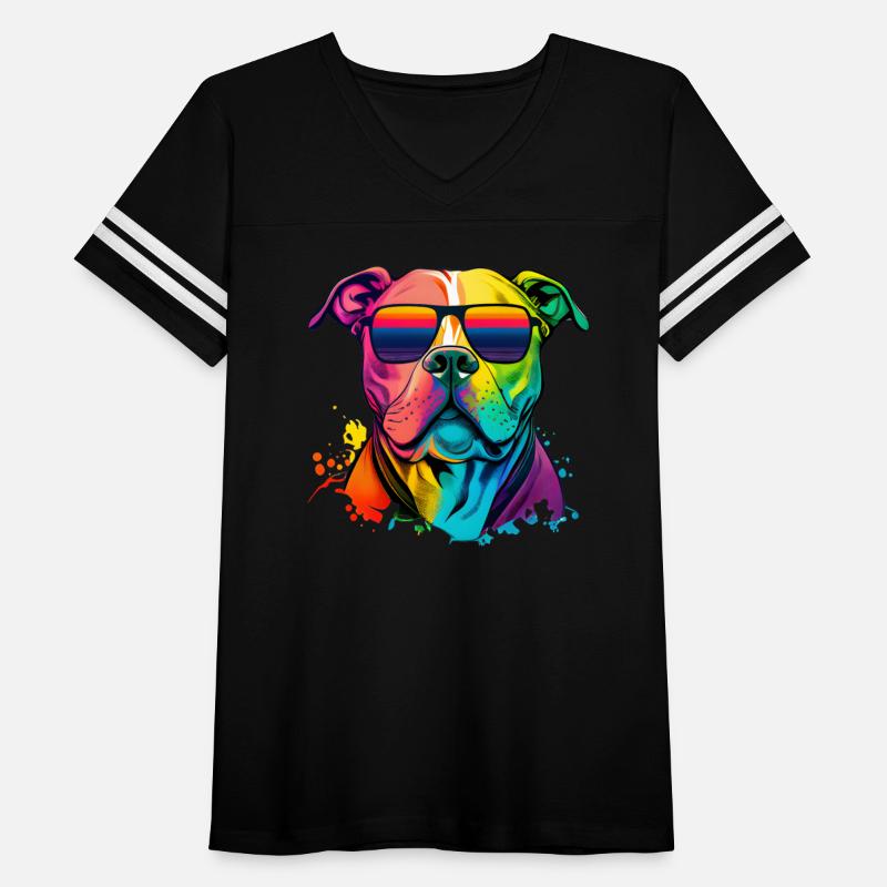 Colorful Kawaii Pit Bull Gangsta