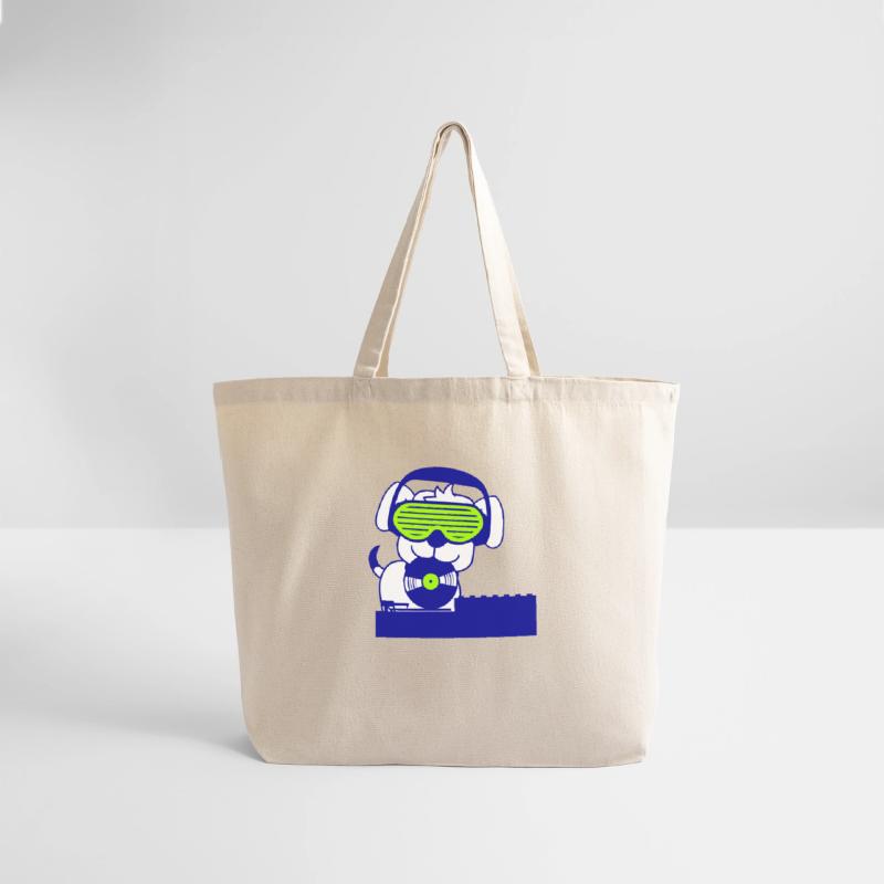 Cool DJ Dog Pet Animal Music Record Mixing Party